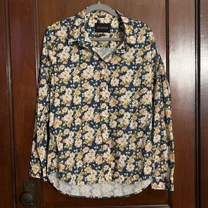 Wildfang floral long sleeved button down